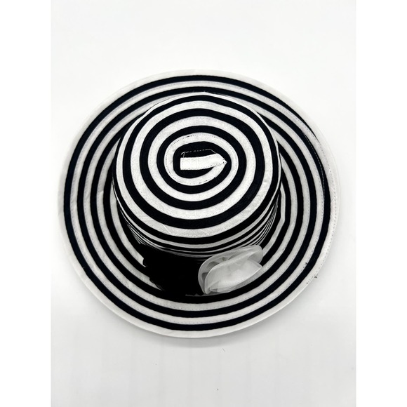 Hats and Caps Black White Floral Sun Hat - Picture 7 of 8